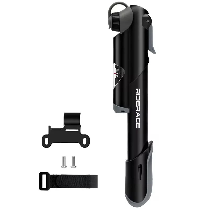 Portable Bike Pump Schrader Presta Valve – Digital Gauge MTB Bicycle Hand Pump PLUSH black