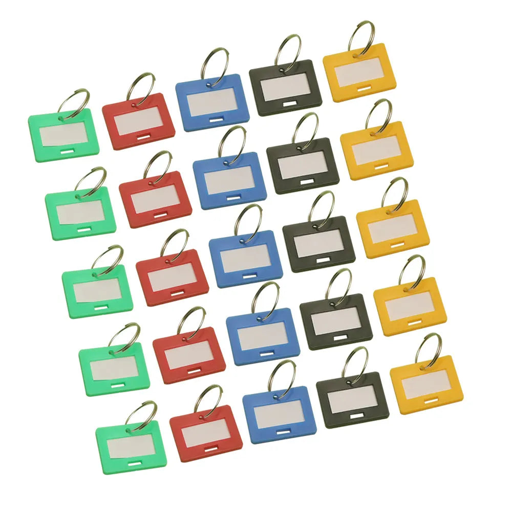 50Pcs Color Coded Number Key Tags – Plastic & Metal ID Labels Key Identifier Tags PLUSH Default Title