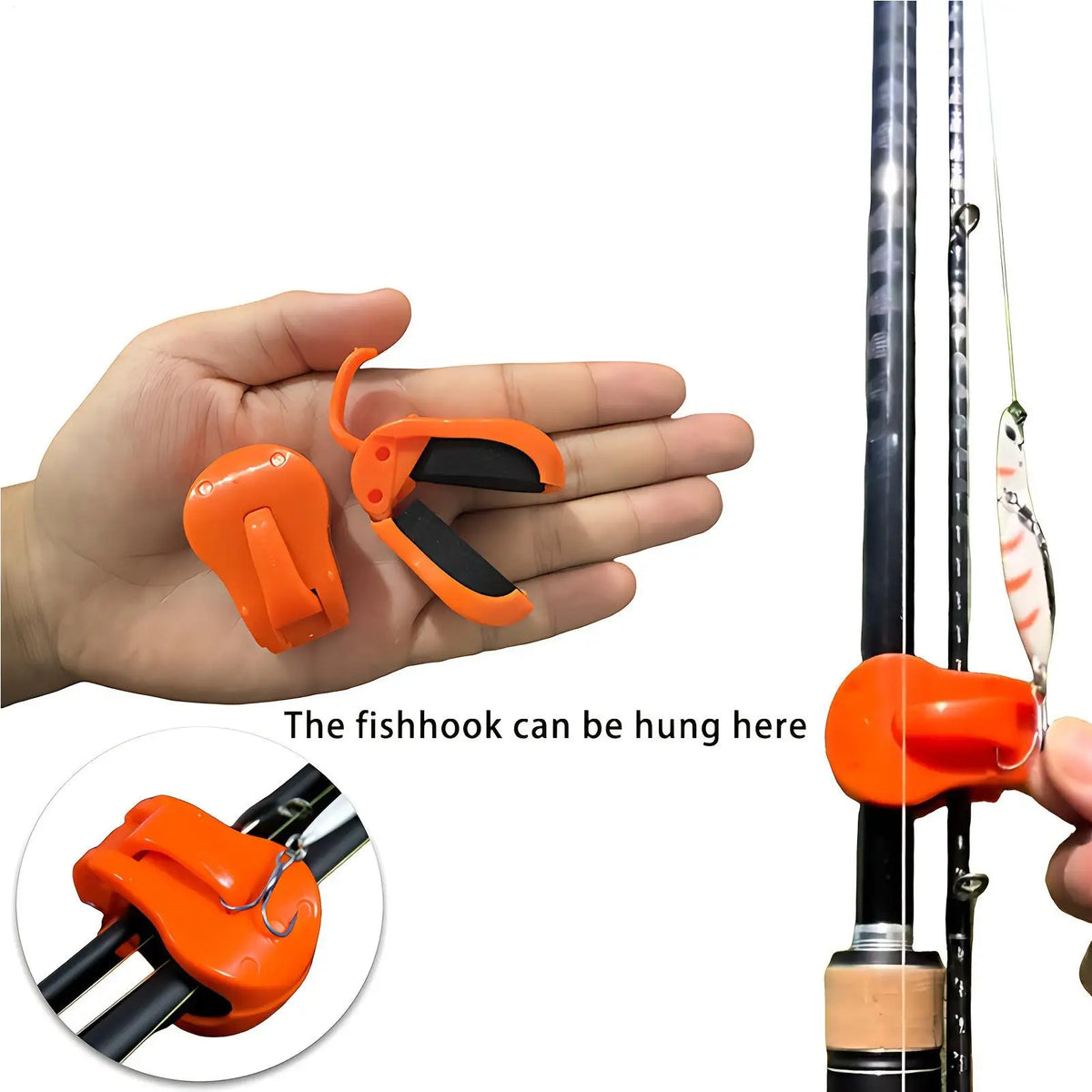 Fishing Rod Clips 4-Pack – Quick-Attach Secure Grip Holder Fishing Rod Holder PLUSH