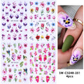 4pcs Marine Life Nail Stickers Gold Silver Glitter Starfish Nail Art Stickers PLUSH SW-CS248-251 4pcs