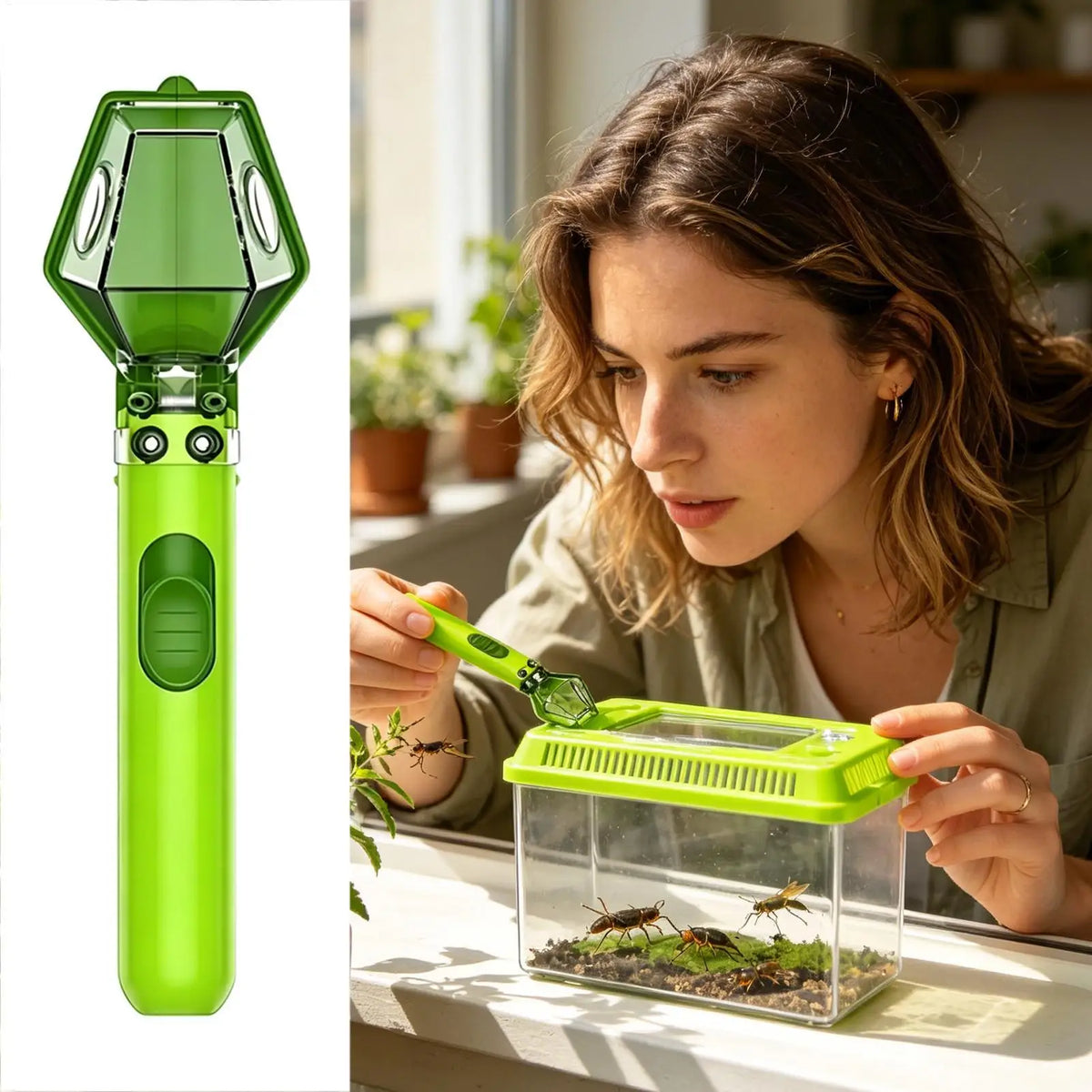 Kids Bug Catcher & 6X Magnifier Viewer – Outdoor Nature Toy Bug Catcher Viewer PLUSH