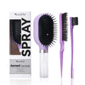 2-in-1 Spray Air Cushion Hair Brush & Massage Comb Set Hair Brush Set PLUSH Purple set