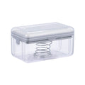Roller Soap Dish Holder with Drain & Sponge | Plastic Soap Box Soap Dish Holder PLUSH Soap Dish Grey