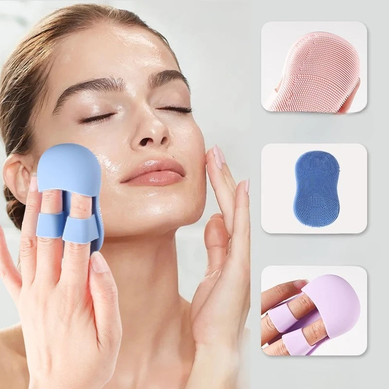 Silicone Facial Cleansing Brush – Manual Face Scrubber Facial Cleansing Brush PLUSH