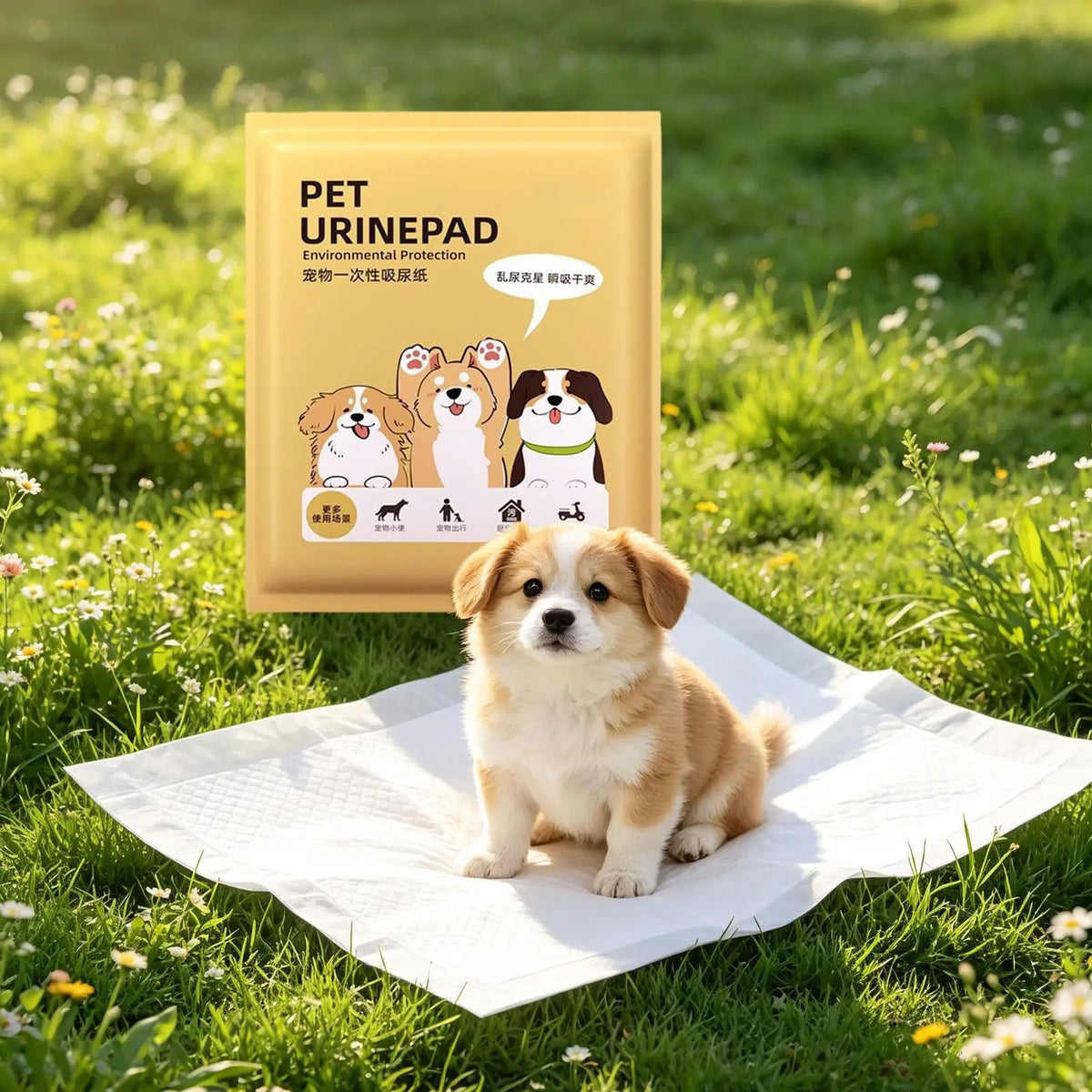50pcs Disposable Dog & Cat Training Pee Pads – Super Absorbent Pet Training Pads PLUSH