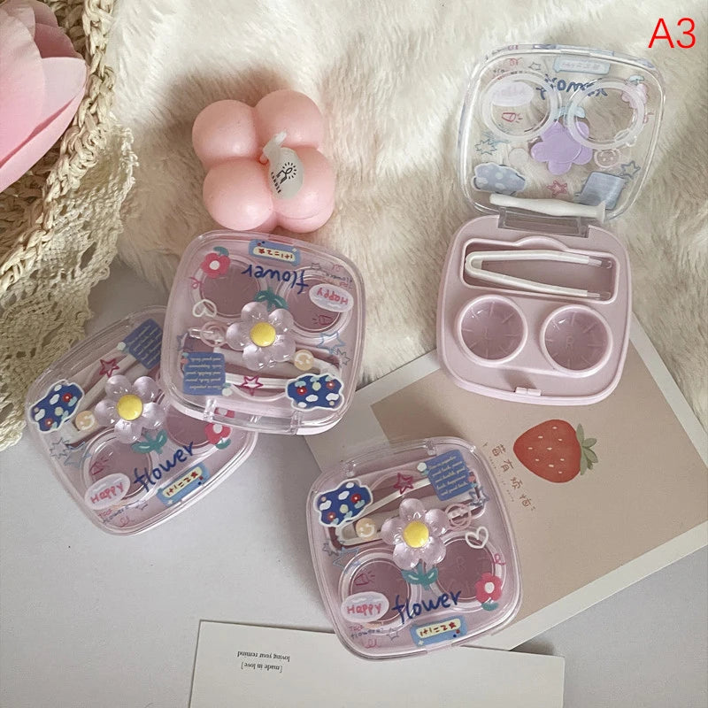 Butterfly Contact Lens Case with Mirror & Tweezers | Portable Contact Lens Case PLUSH style 8