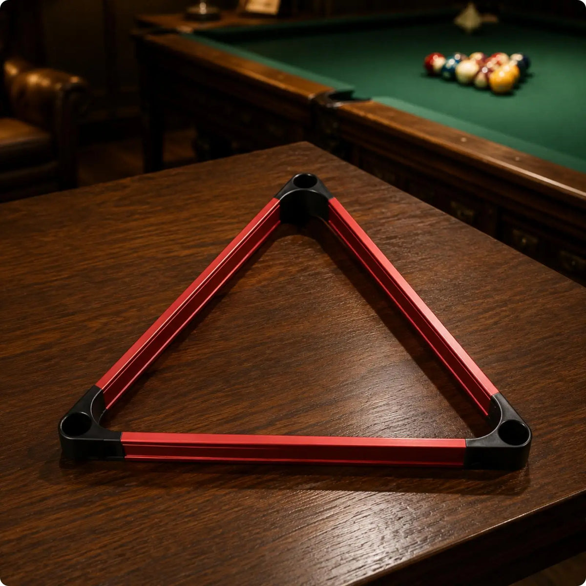 Detachable Aluminum Pool Triangle Rack – Billiards Ball Rack Billiards Ball Rack PLUSH Red