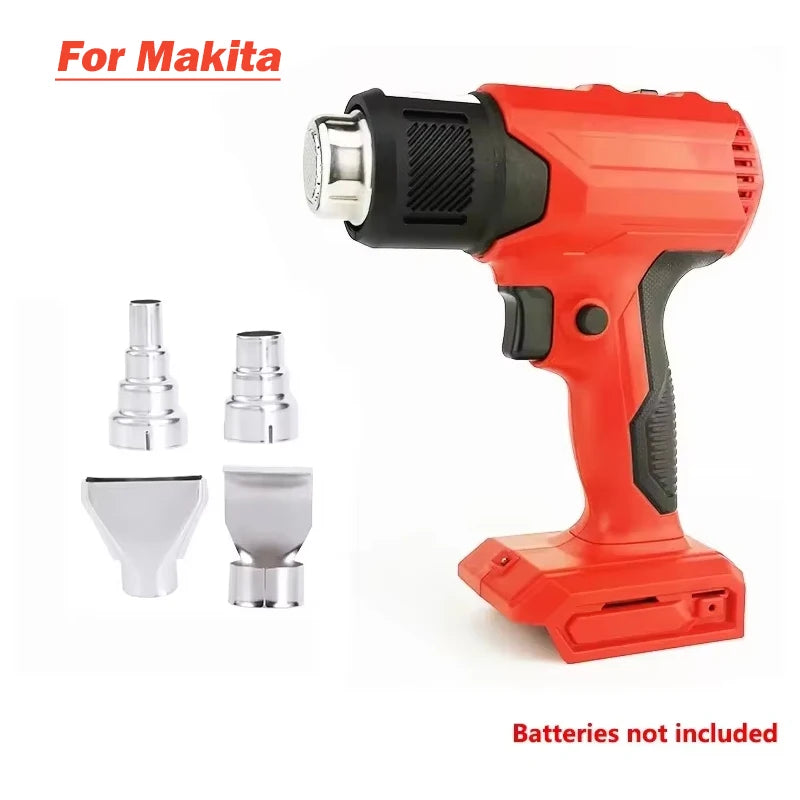 Cordless Heat Gun for Makita 18V – 4 Nozzles, 3 Temps Cordless Heat Gun PLUSH red China Mainland