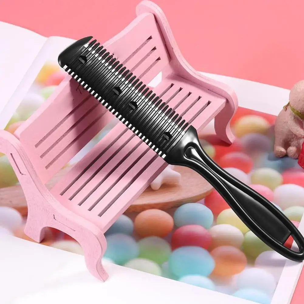 Barber Hair Cutting Comb with Razor Blade | Thinning Trimmer Hair Cutting Comb PLUSH