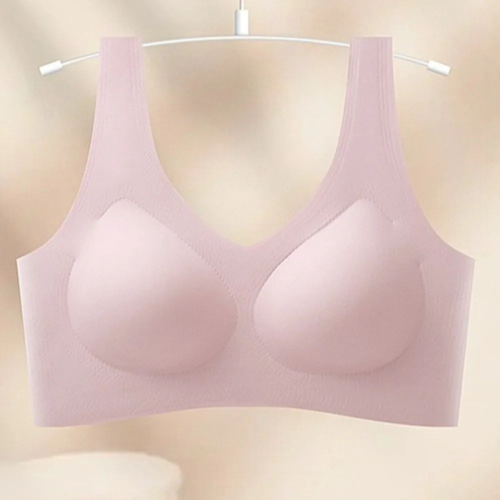 Seamless Wireless Push-Up Bra – Deep V Breathable Lingerie Wireless Push-Up Bra PLUSH