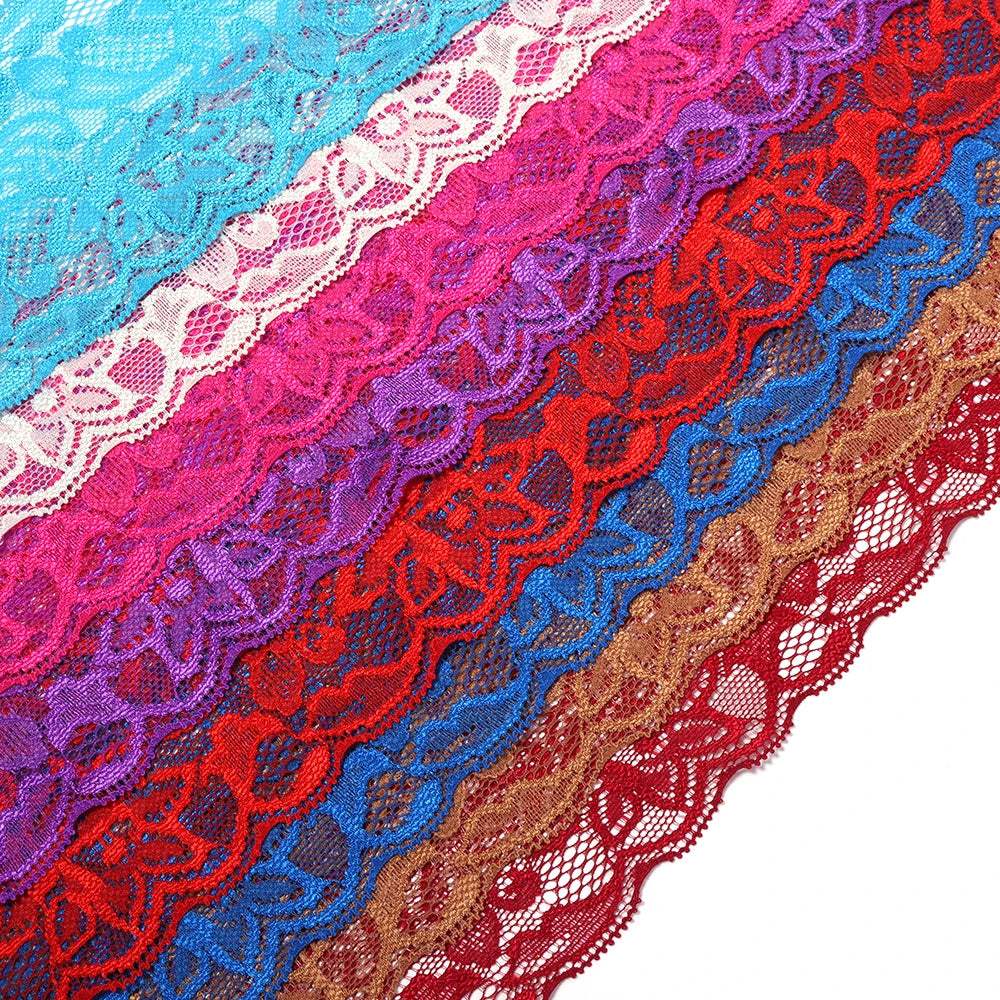 8cm Elastic Floral Lace Trim 2 Yards – DIY Sewing & Crafts Elastic Lace Trim PLUSH