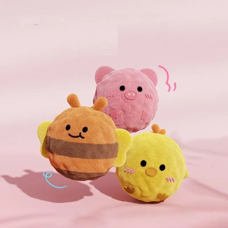 Plush Squeaky Bounce Ball Dog Toy – Interactive Cartoon Pet Toy Dog Squeaky Toy PLUSH 3 PCS