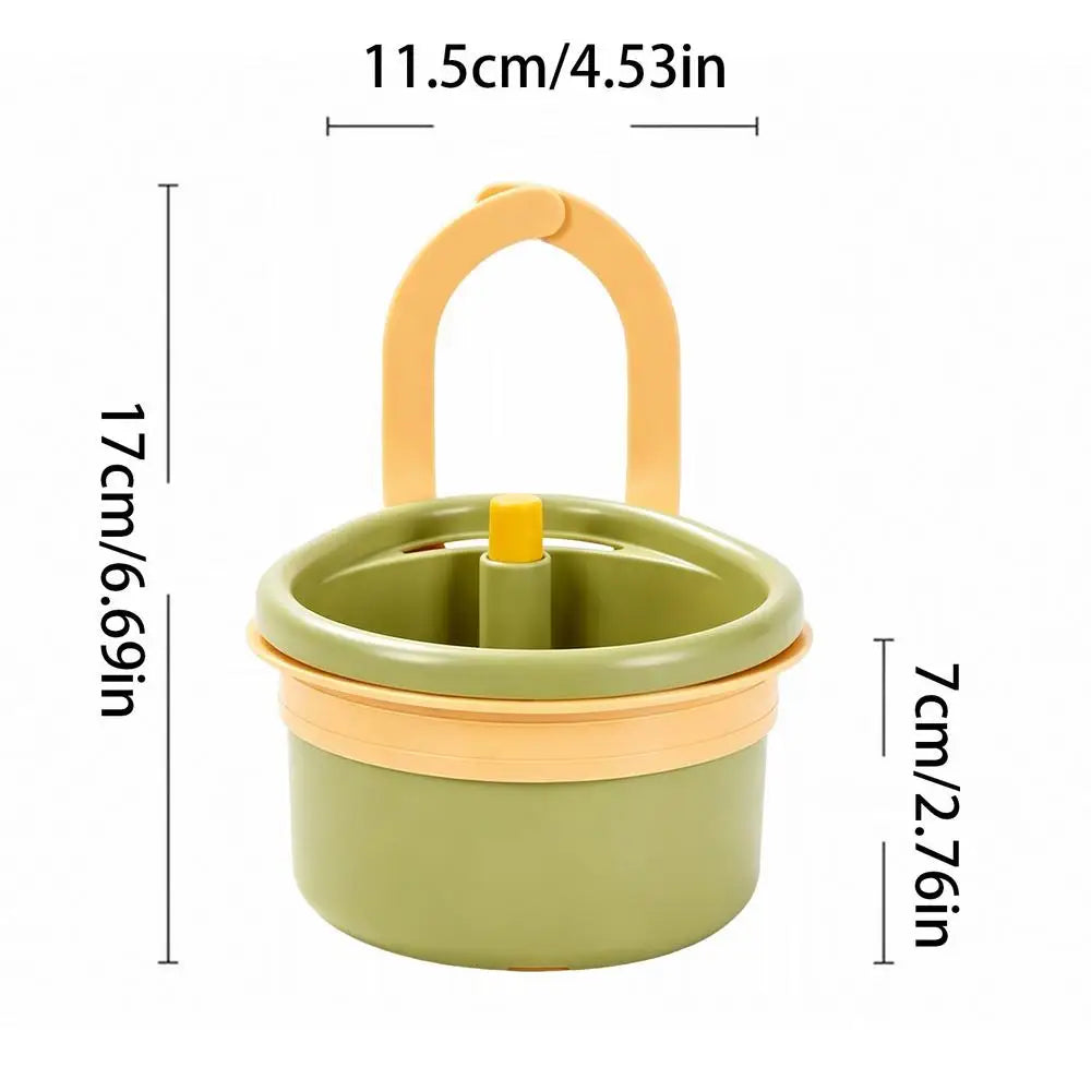 Sink Food Catcher Drain Basket – Hanging Filter & Rack Sink Drain Strainer PLUSH Green