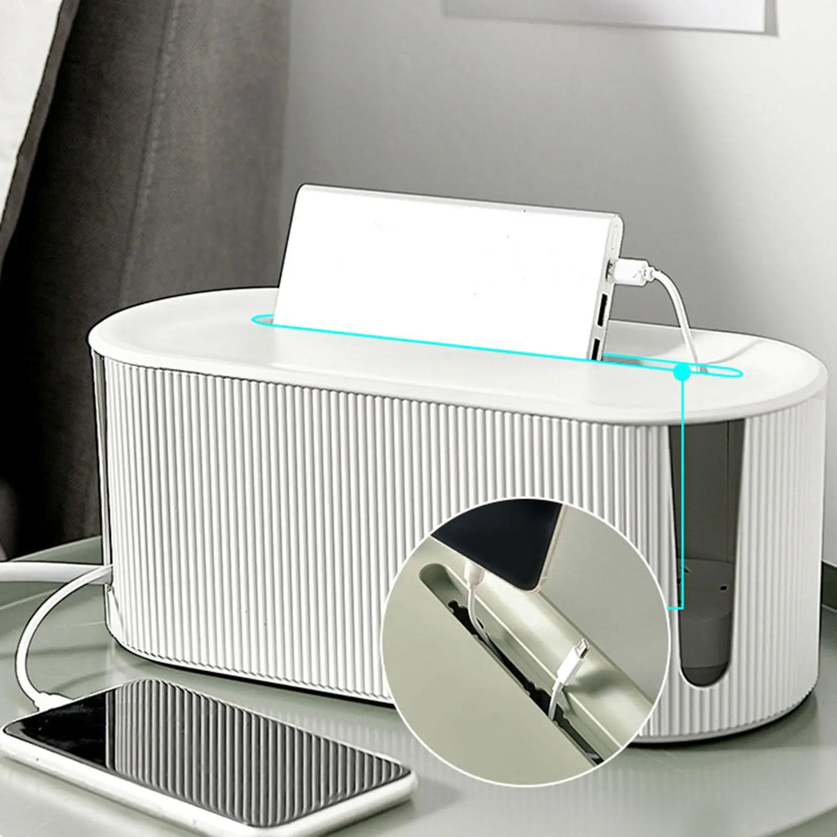 Cable Management Box – Power Strip & Wire Organizer Cable Organizer Box PLUSH