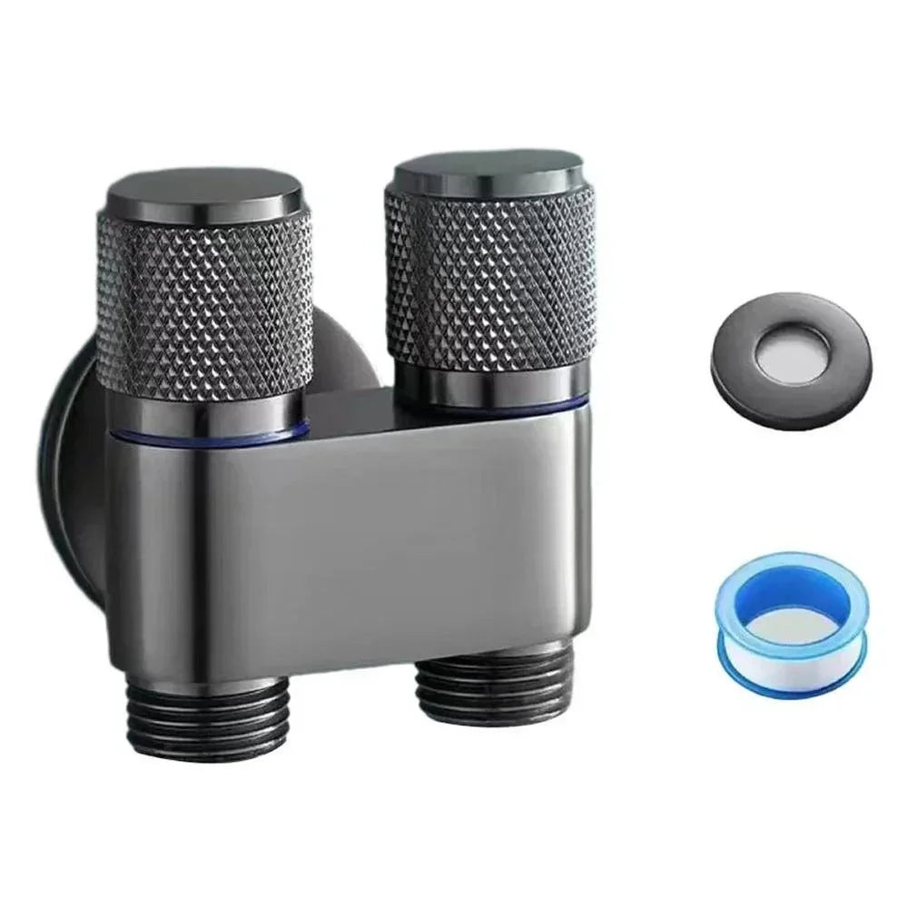 Toilet Corner Valve 1-In 2-Out Double Outlet Filling Valve Toilet Corner Valve PLUSH C Style