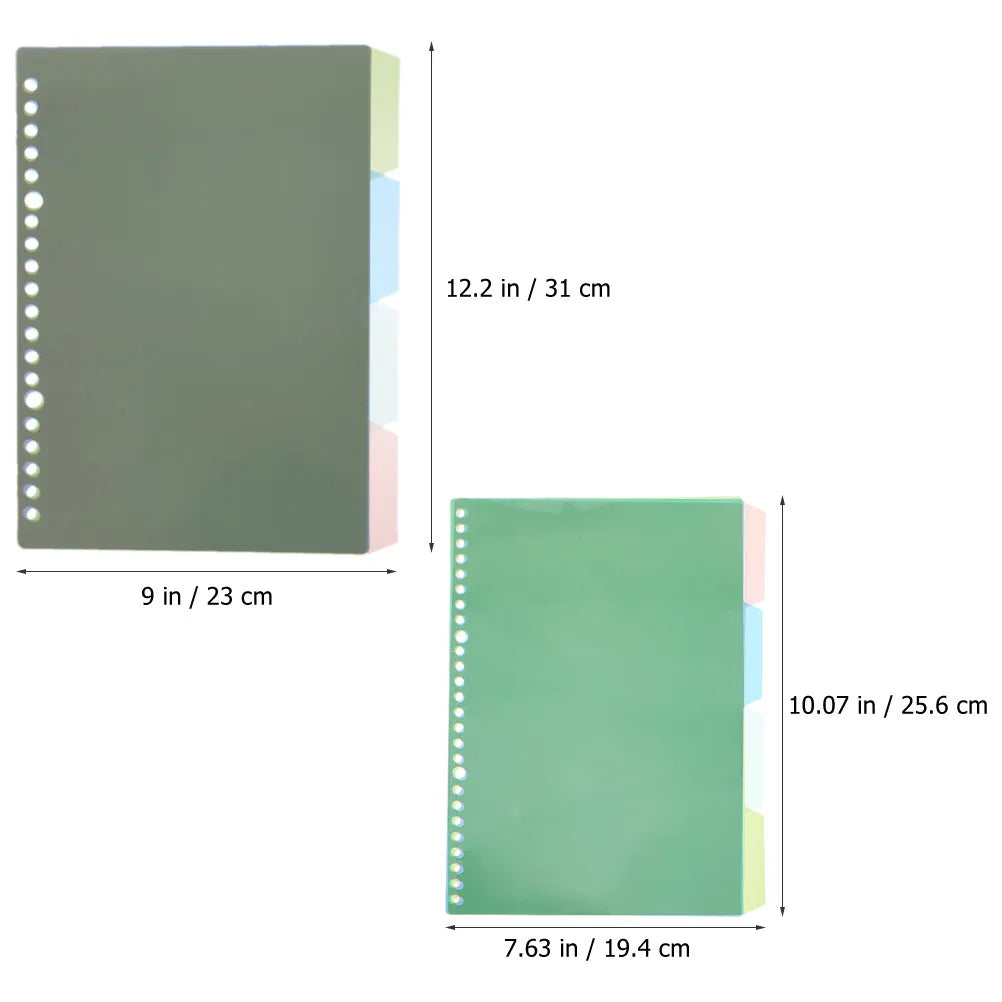 Index Binder Dividers 8 Sets – Colored Page Separators Binder Dividers PLUSH