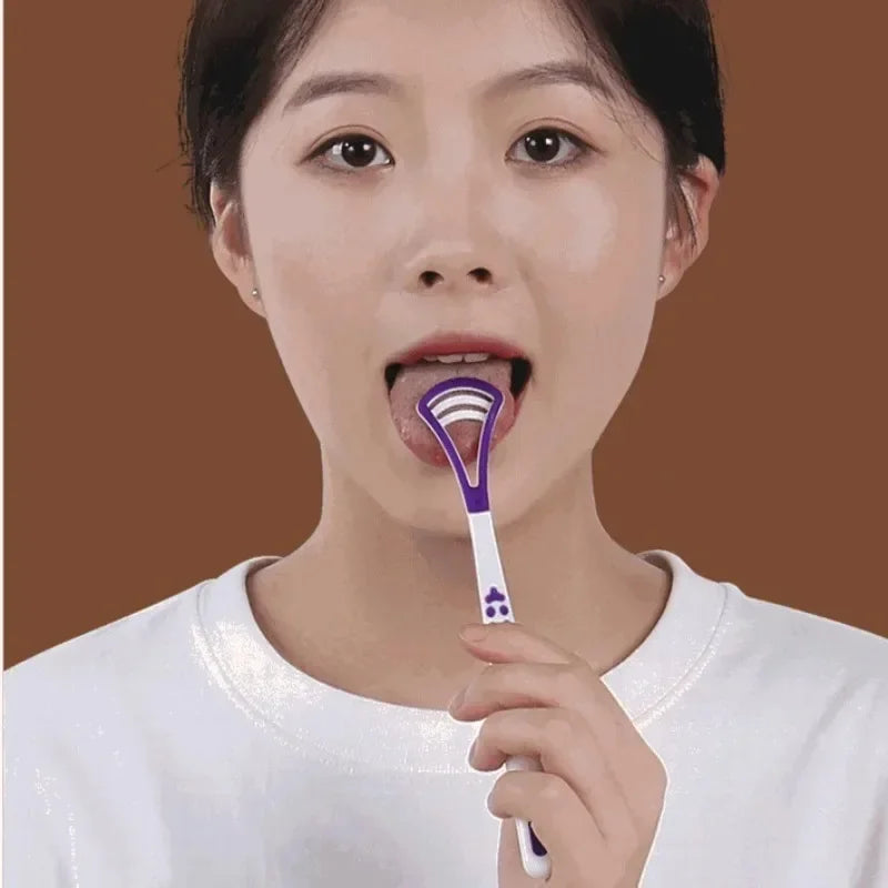 Silicone Tongue Scraper & Brush – Fresh Breath Oral Care Tongue Scraper PLUSH