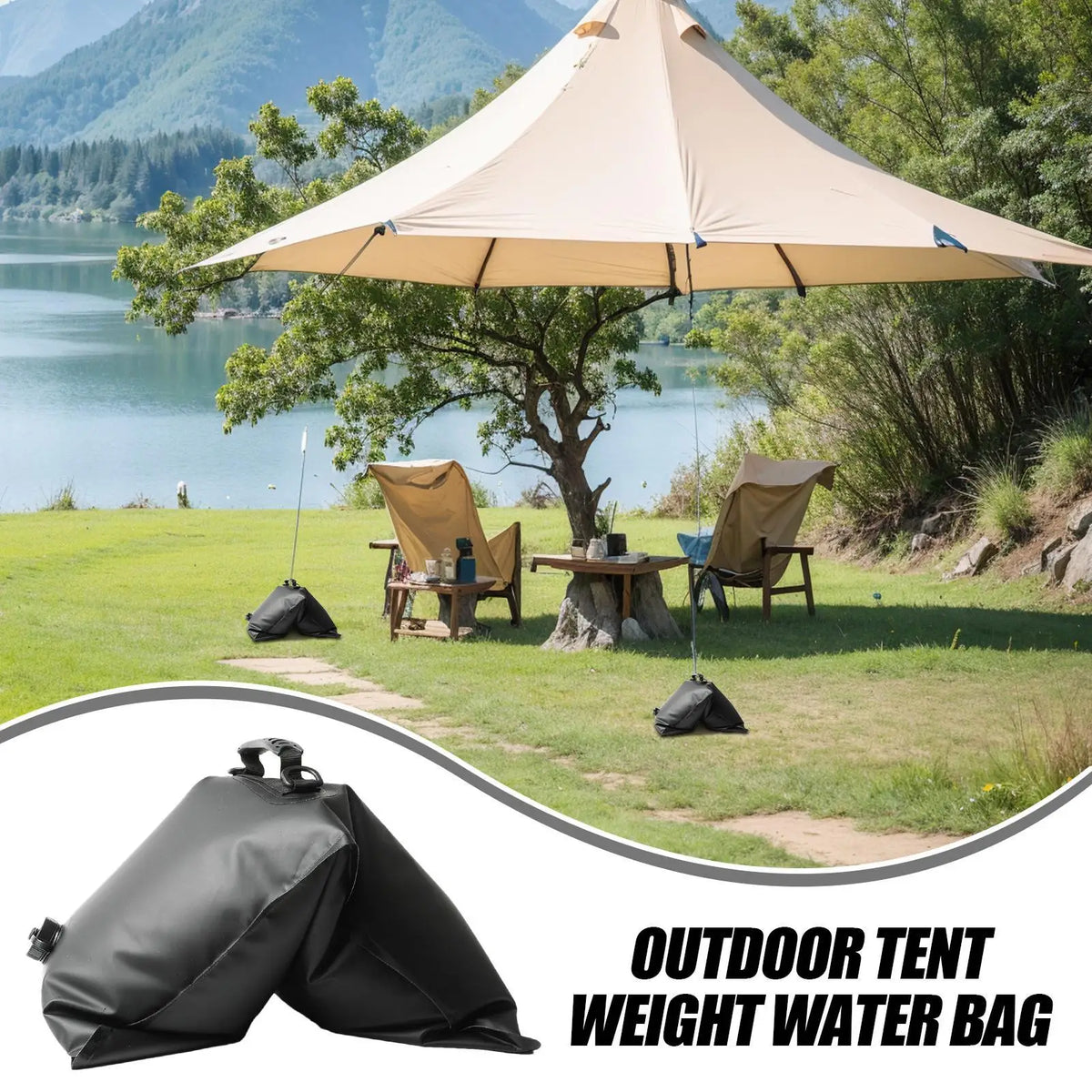 Canopy Water Weight Bags 8/20KG – Waterproof PVC Tent Anchor Canopy Weight Bag PLUSH