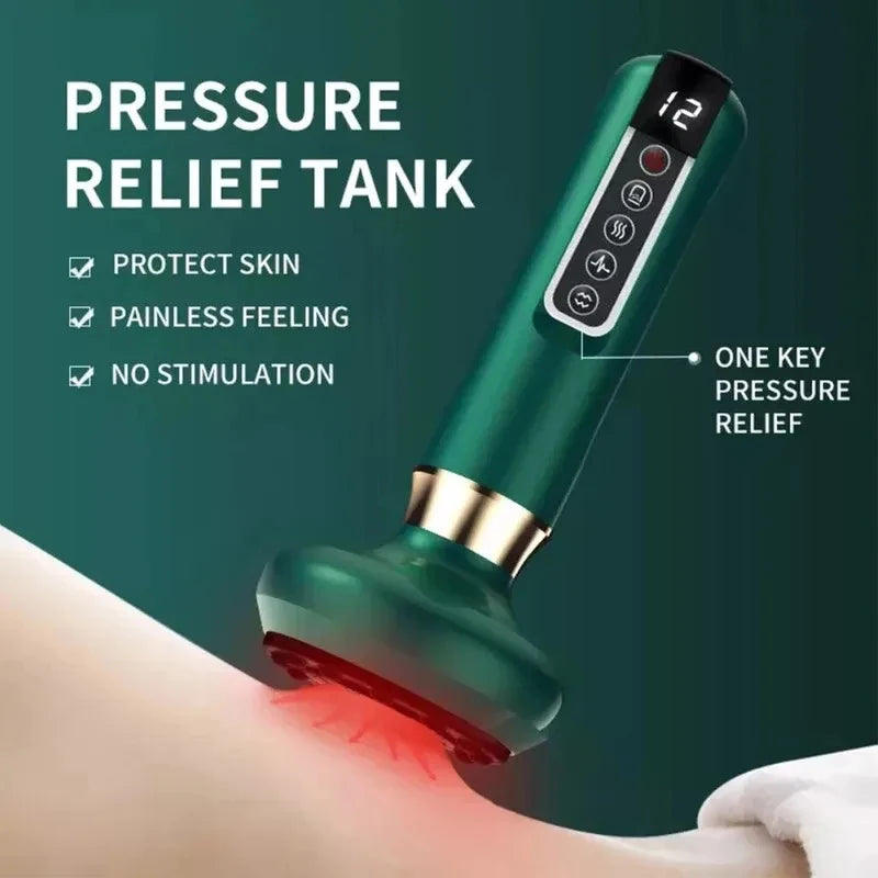 Electric Cupping Massager – Infrared Heat & Vacuum Suction Electric Cupping Massager PLUSH