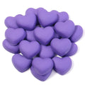 30pcs Heart Flatback Cabochon Beads 17x19mm – DIY Craft Decor Flatback Cabochon Beads PLUSH Deep Purple