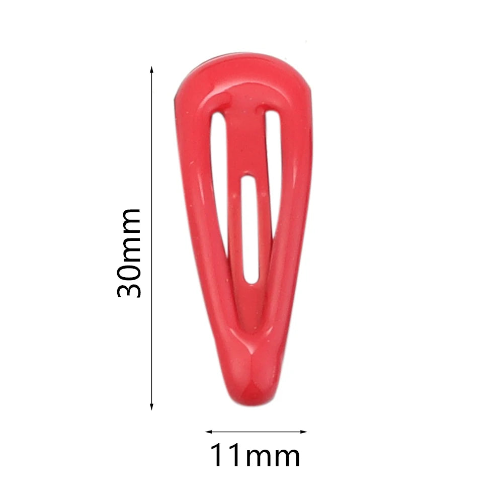 60pcs Y2K Mini Metal Waterdrop BB Hair Clips Snap Barrettes Hair Clips Set PLUSH