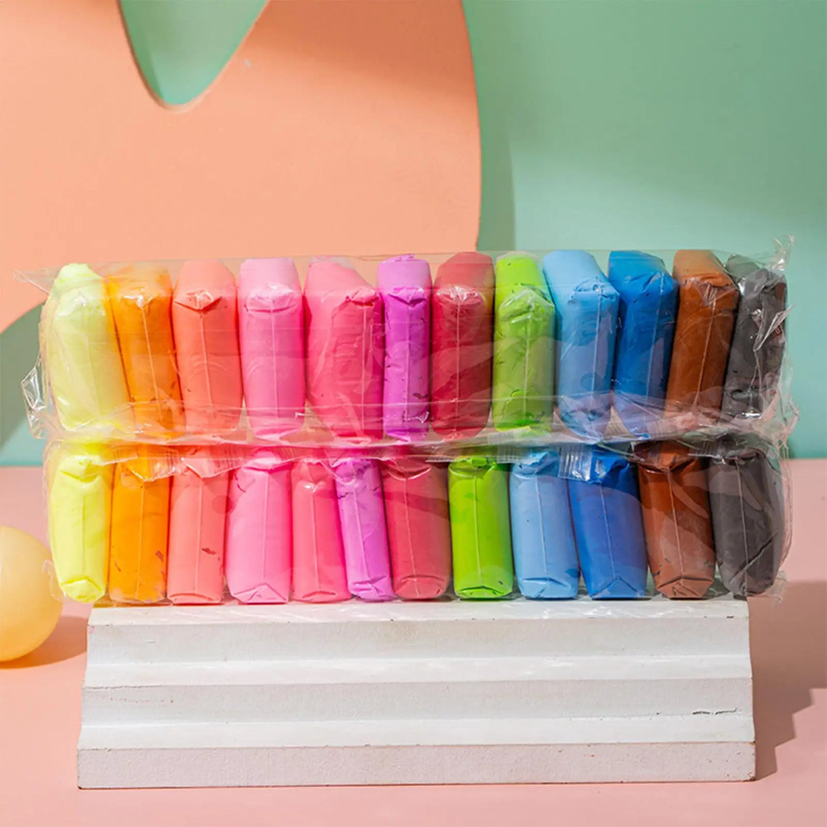 Kids Air Dry Clay Set 12/24/36 Colors – DIY Modeling Kit Kids Modeling Clay PLUSH