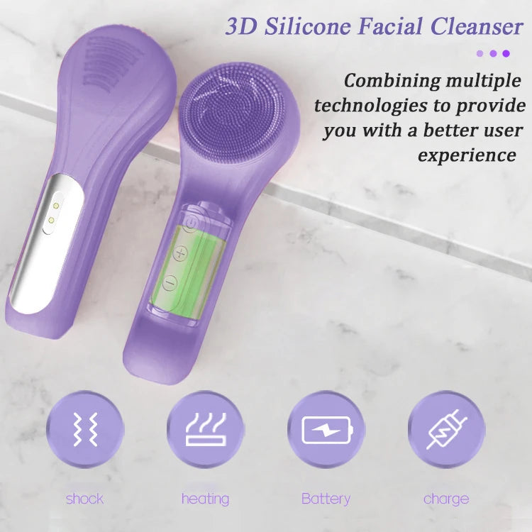 Ultrasonic Silicone Facial Cleansing Brush | Magnetic Charging Facial Cleansing Brush PLUSH