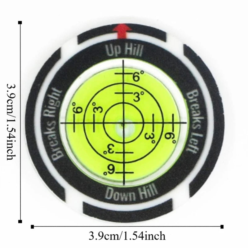 Golf Green Slope Leveler & Ball Marker Spirit Level Tool Golf Training Aid PLUSH