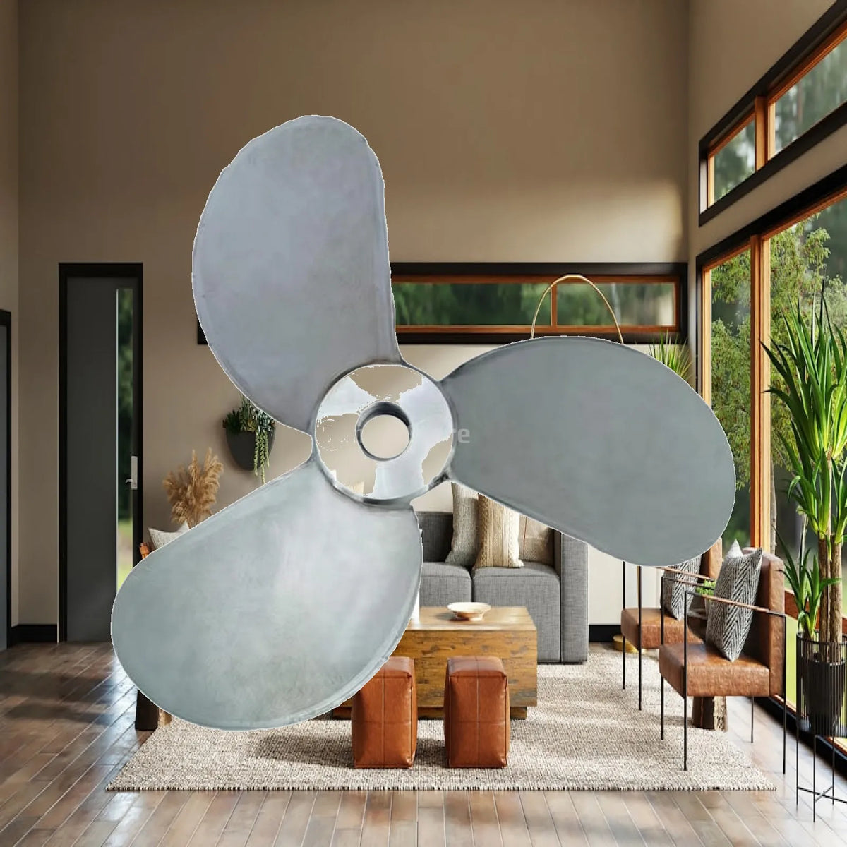 Stainless Steel 3-Blade Outboard Boat Propeller 200mm Marine Propeller PLUSH Default Title
