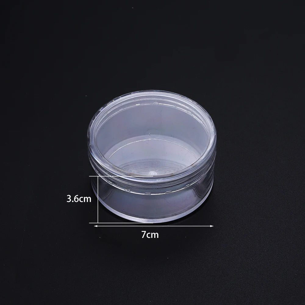 Round Transparent Plastic Jewelry Storage Box | Organizer Case Jewelry Storage Box PLUSH 70x36mm