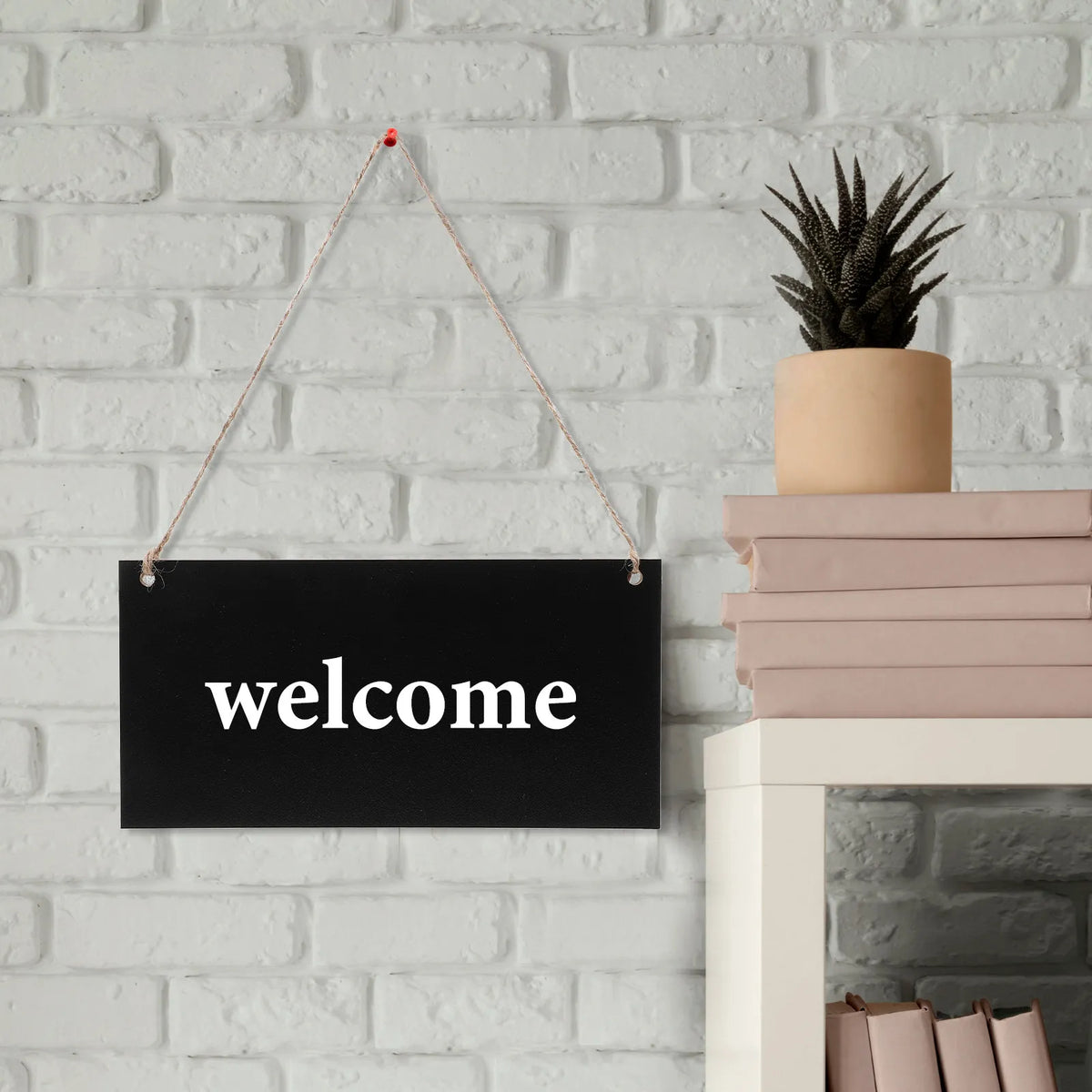 Small Hanging Chalkboard Sign – Erasable Wood Blackboard Hanging Chalkboard Sign PLUSH