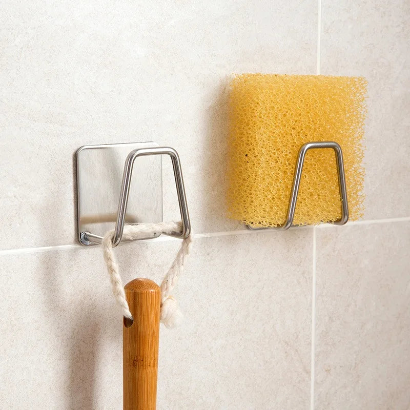 Stainless Steel Sink Sponge Rack – Draining Holder 2/4pcs Sink Sponge Rack PLUSH