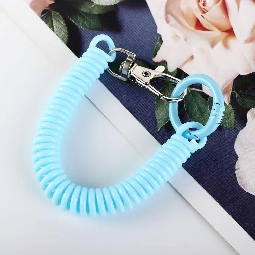 Spiral Spring Coil Key Chain – Metal Lobster Clasp Spring Coil Key Chain PLUSH