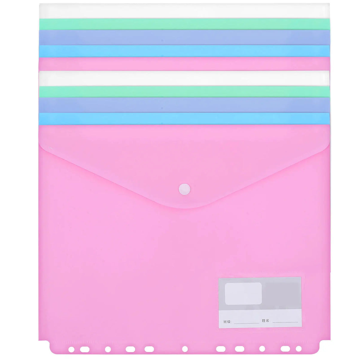 10pcs Waterproof A4 Plastic File Envelopes – Document Organizer Document File Envelopes PLUSH