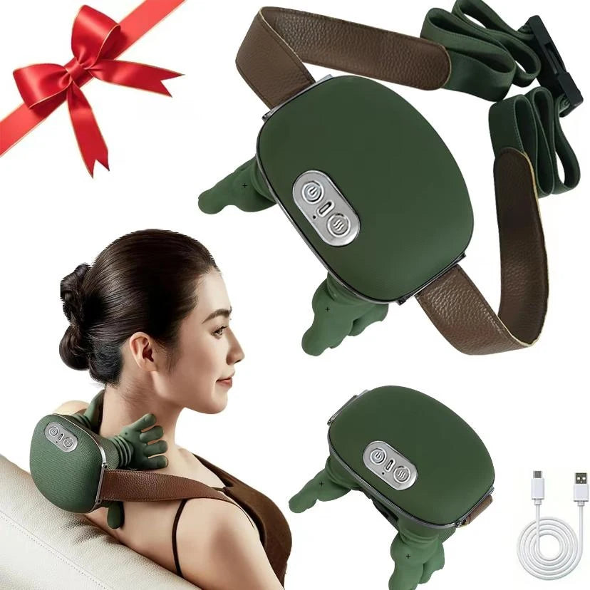 USB Rechargeable 4D Neck & Shoulder Heating Massager Neck Shoulder Massager PLUSH