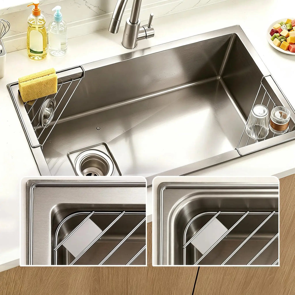 Triangle Corner Dish Drying Rack – Stainless Steel Sink Organizer Dish Drying Rack PLUSH