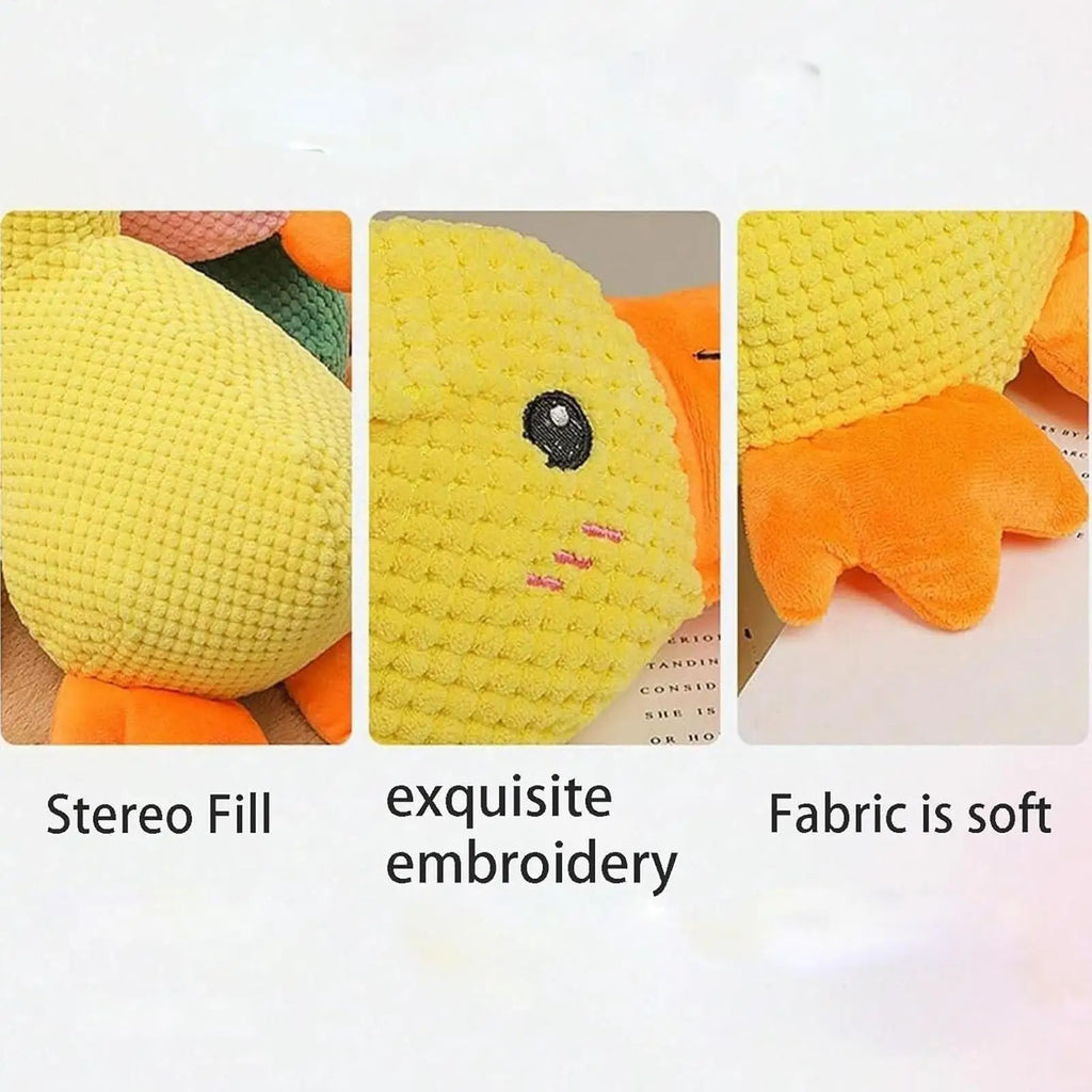 Plush Duck Dog Chew Toy – Squeaky Bite-Resistant Companion Plush Dog Toy PLUSH