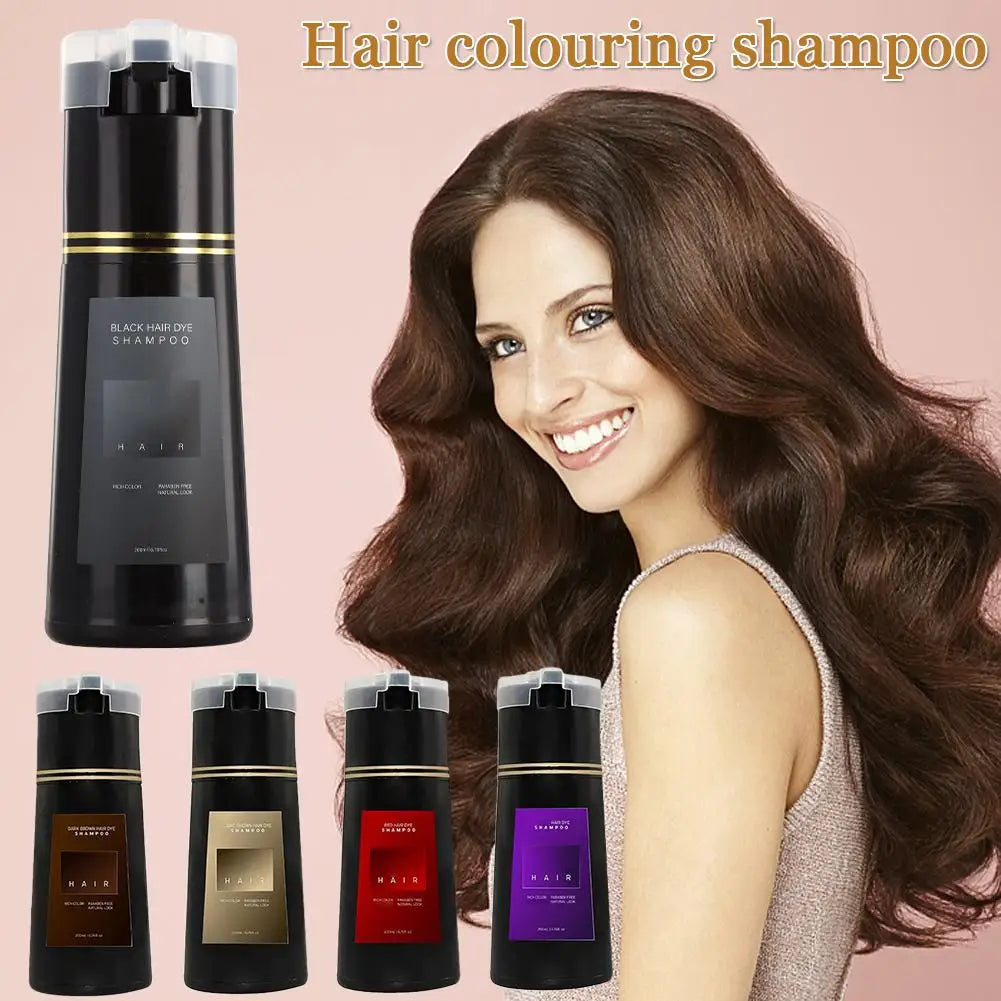 Hair Dye Color Shampoo – Gray Coverage & Long-Lasting Color Hair Dye Shampoo PLUSH