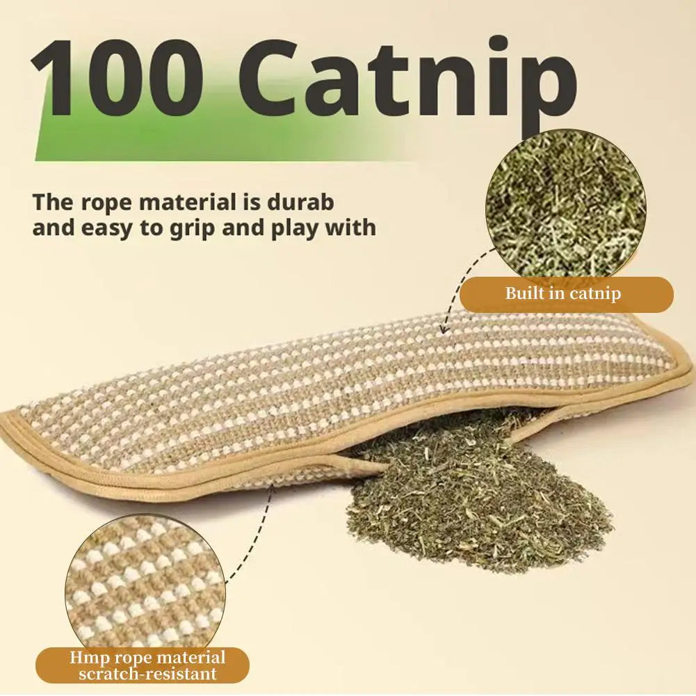 Catnip Pillow Cat Toy – Bite-Resistant Cotton Kicker Cat Catnip Toy PLUSH