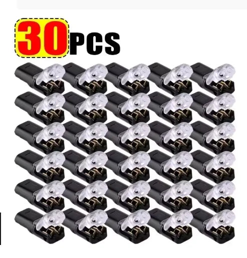Waterproof 2-Pin Snap Wire Connectors – 20/30pcs Terminal Wire Snap Connector PLUSH 30Pcs 2P