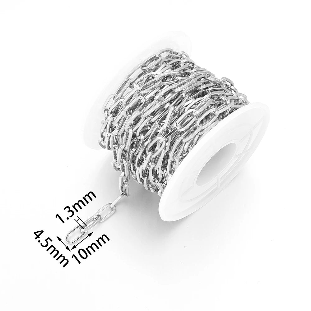 5 Yards Aluminum Cable Chain Gold Silver – DIY Jewelry Making Jewelry Chain PLUSH Silver 1.3mm