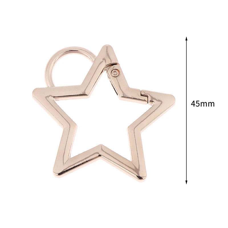 Star Hollow Spring Clasp Carabiner Clip – DIY Jewelry Connector Jewelry Clasp Connector PLUSH A17