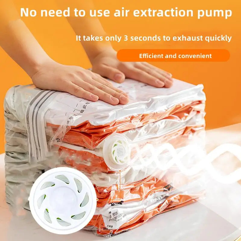 TAILI No-Pump Vacuum Storage Bags for Clothes & Blankets 3-5pc Vacuum Storage Bags PLUSH