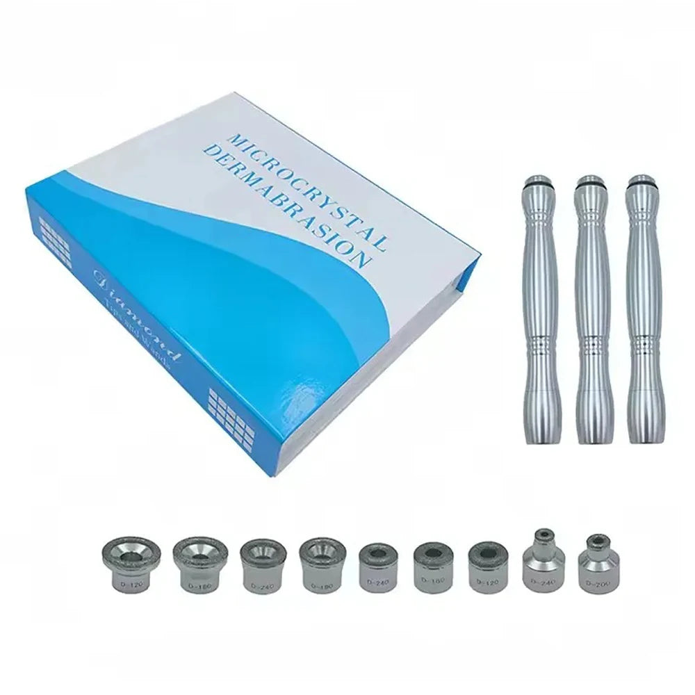 Diamond Microdermabrasion Replacement Tips & Wands – 9pc Kit Microdermabrasion Tips PLUSH