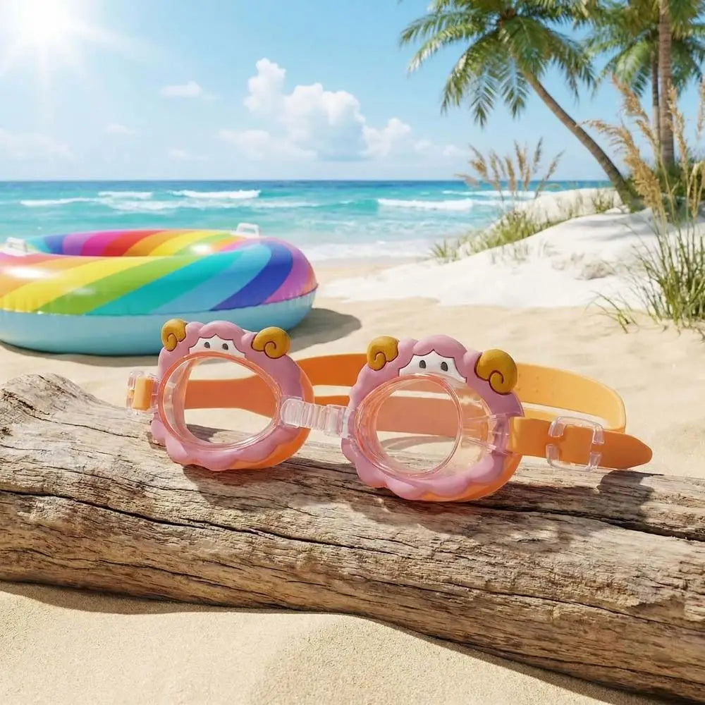 Kids Cartoon Animal Swimming Goggles – HD Vision & Adjustable Kids Swim Goggles PLUSH