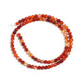 Red Stripe Agate Beads 4–12mm Natural Stone Spacers for DIY Natural Stone Beads PLUSH 4mm