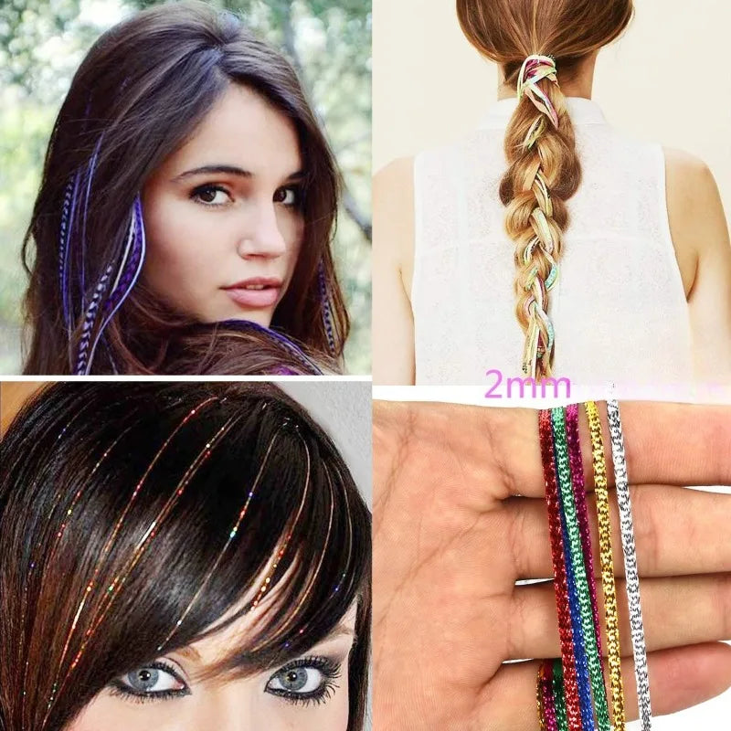 Colorful Hair Braid Rope Strands – African Ponytail DIY Hair Braid Rope PLUSH
