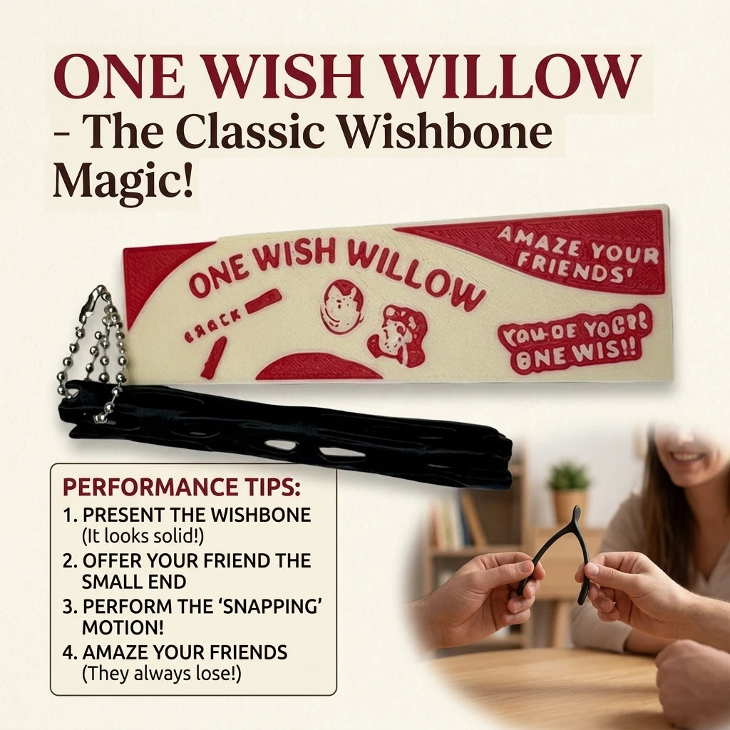 3D Printed Wishing Willow Snap Stick – Lucky Gift Box Favor Novelty Party Favor PLUSH
