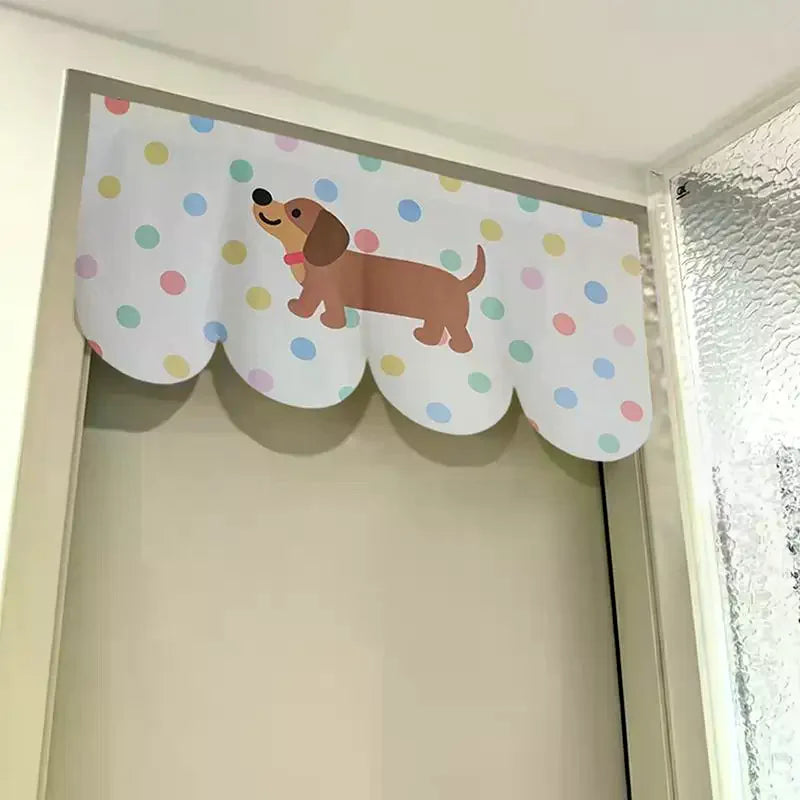 Animal Cartoon Door Curtain – Self-Adhesive, No-Drill Decor Decorative Door Curtain PLUSH