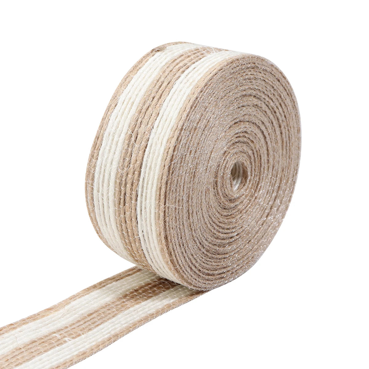 Natural Jute Burlap Ribbon White Edge Twine – 1–10m Cord Burlap Craft Ribbon PLUSH 2.5cm 5meters Brown